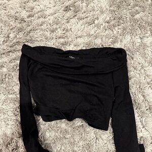 Kids Black Off-Shoulder Top